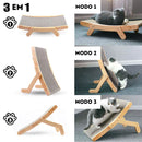 Cama Arranhador Cat - 3 em 1 - Madeira