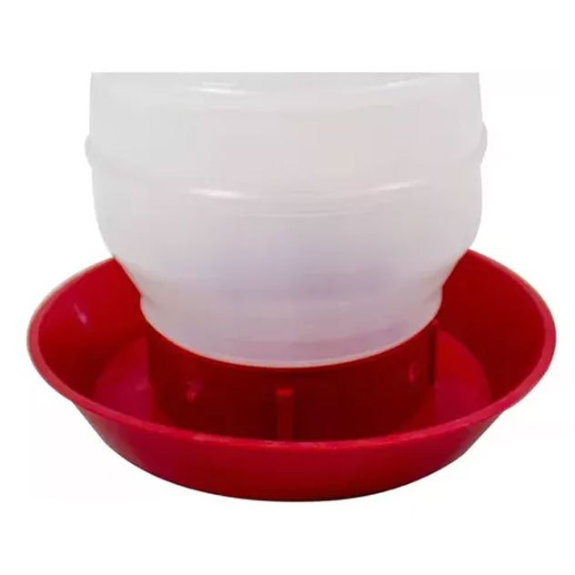 Comedor 10kg + Bebedor 5 Litros Frango Perdiz Galinha Angola Kit Granja Aves Pet