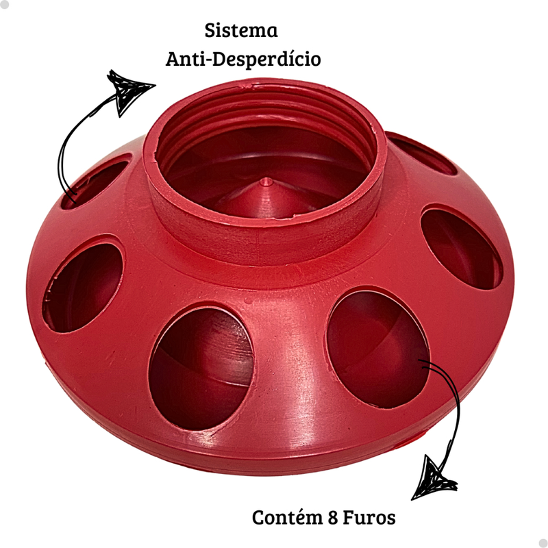 Comedouro Para Aves Galinhas Pintinho Codornas Automático Pendurável 1,5Kg