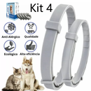 Kit 4 Coleira Para Cachorro e Gato Combate Pulgas, Carrapatos, Sarna, Piolhos e da Leishmaniose